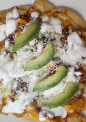 Una foto de Nachos con carne