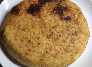 Una foto de Tortilla de arroz. (Con el.arroz que me sobró)