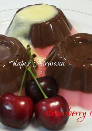 Foto resep Strawberry chocolate pudding