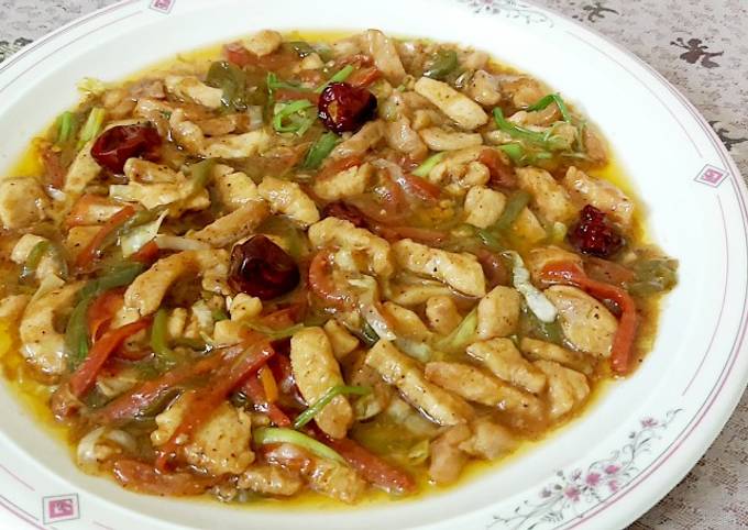 Steps to Make Speedy Szechuan chicken