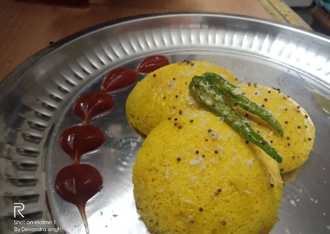 Fast dhokla in Edli pot