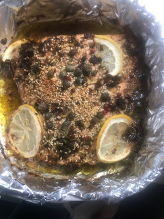 Una foto de Salmón al horno