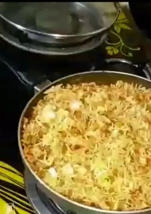 A picture of Schezwan Paneer Fried Rice.