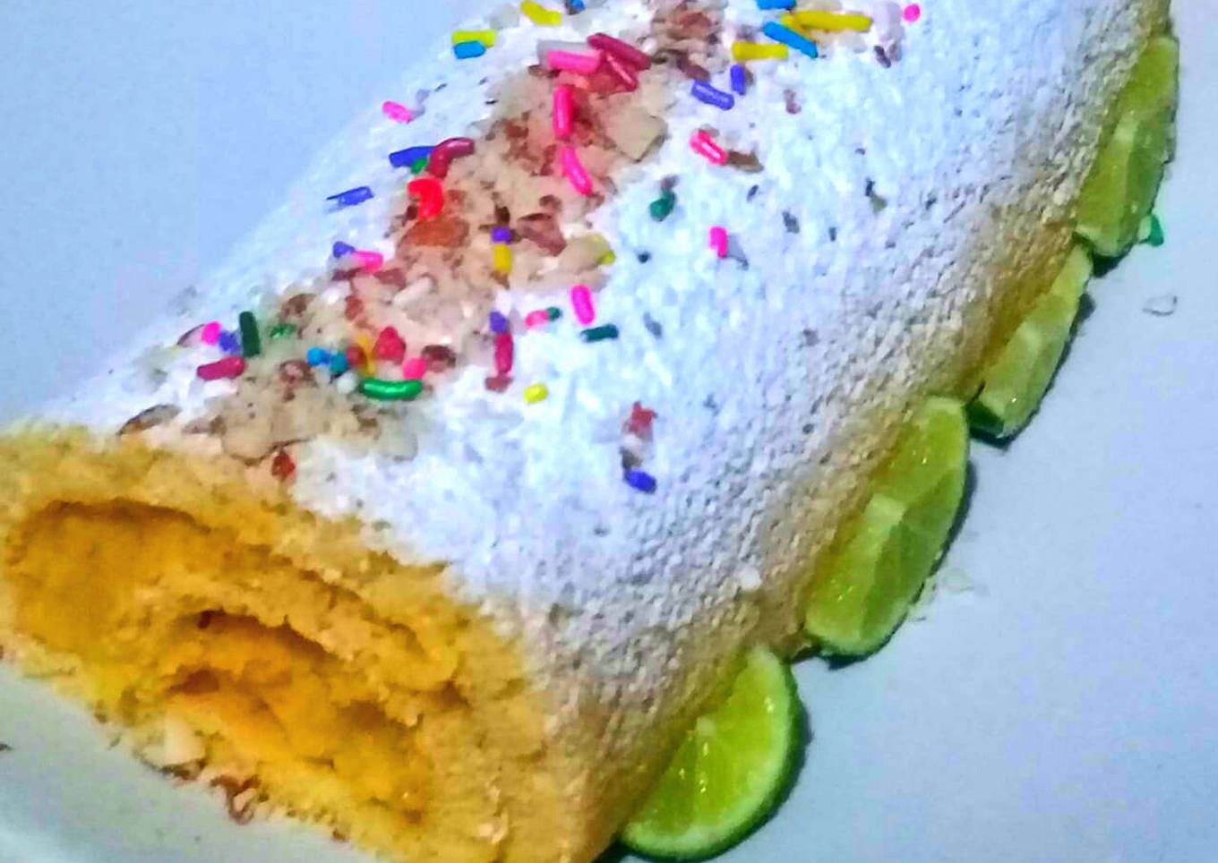 Jelly roll con crema de limón