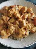 Tofu, coco, curry et tomates cerises