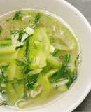 Canh bầu nấu thì là