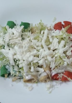 A picture of Mexican Flautas.