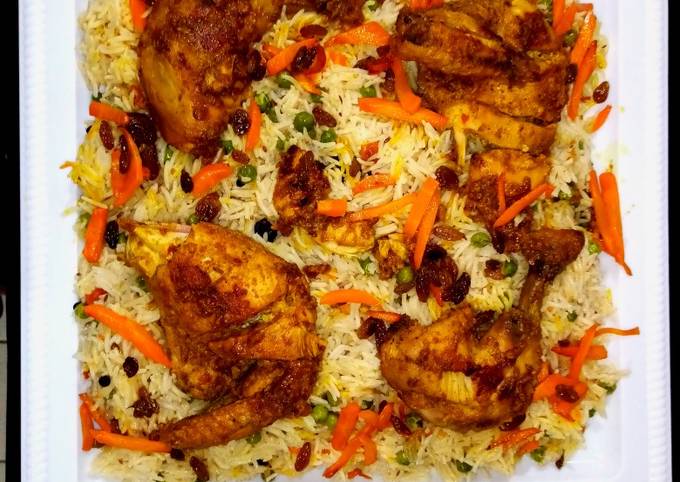 Chicken Tikka masala with bukhari rice