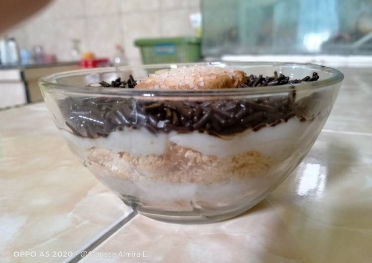 Resep Fla energen,biscuit monde tabur mesis Anti Gagal