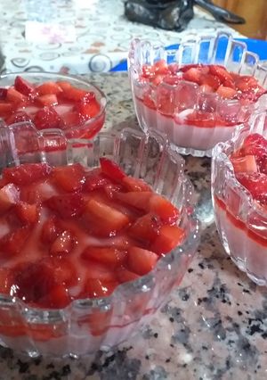 Une photo de Dessert de fraise