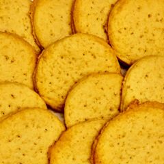 A picture of Homemade digestive biscuits.