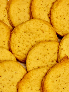 A picture of Homemade digestive biscuits.