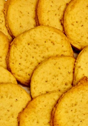 A picture of Homemade digestive biscuits.