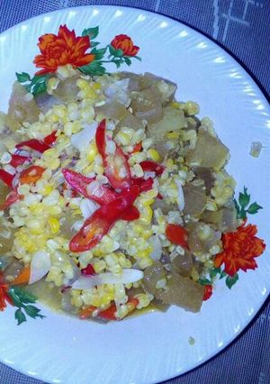 Foto resep Serundeng jagung kulit sapi