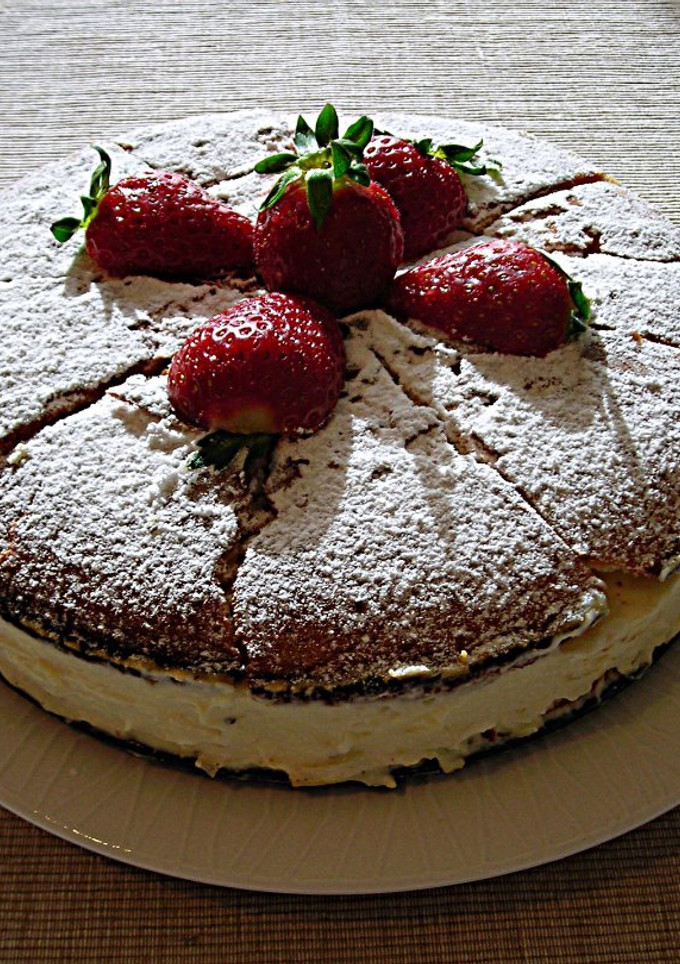Una foto de Tarta de queso mascarpone al limón