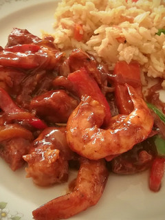 Foto principal de Chop suey de pollo y langostinos