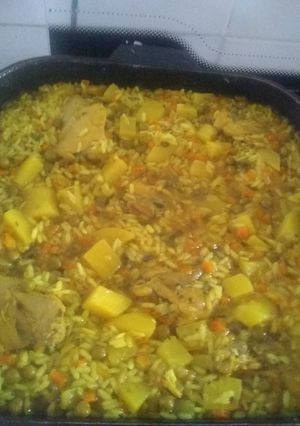 Una foto de Arroz a la valenciana