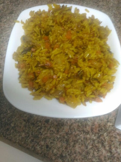 Una foto de Arroz salvaje con curry