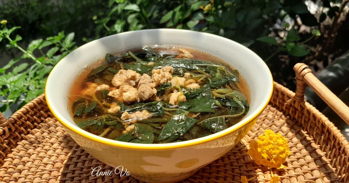 Cách Làm Món Canh Rau Dền Nấu Thịt Xay của Annie Vo - Cookpad