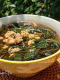 Canh rau dền nấu thịt xay