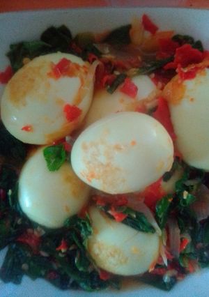 Foto resep Telur pokcoy saos tiram pedas