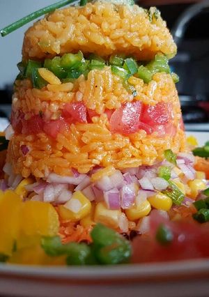 Una foto de Arroz de la Abuela frío con picadillo fresco de vegetales