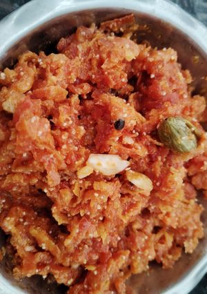 A picture of Gajar ka halwa.