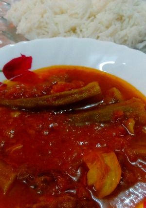 عکسی از دستور خورشت بامیه