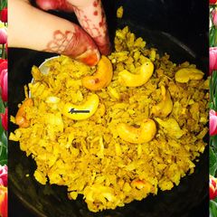 A picture of Poha mixture an evening snack.