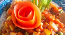 Hình ảnh món Đậu phụ sauce rau củ chua cay (món chay)