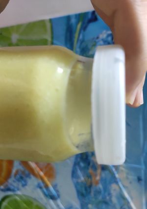 Hình của món Sữa hạt sen khoai lang cho bé ăn dặm.