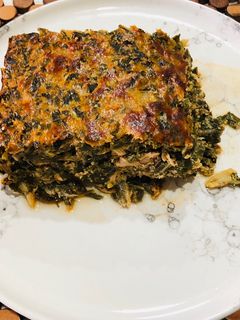 Una foto de Budín de acelgas y caballa