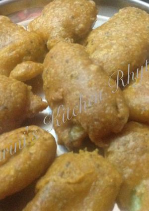 A picture of Ridge gourd fritters.