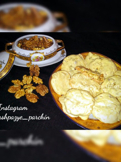 عکسی از دستور شیرینی پفکی گردویی بدون فر 🌸