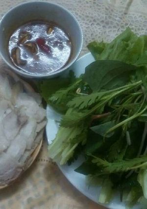 Hình của món Thịt Luộc Chấm Mắm Nêm.