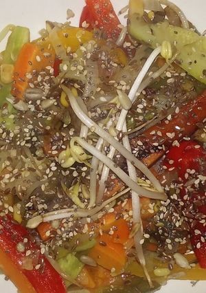 Una foto de Wok de Vegetales
