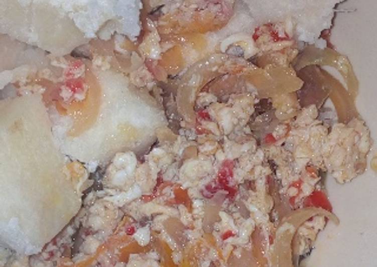 Recipe of Favorite Boiled yam and egg sauce | Satisfyingrecipe.web.app