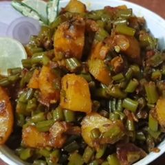 A picture of French beans sabzi.