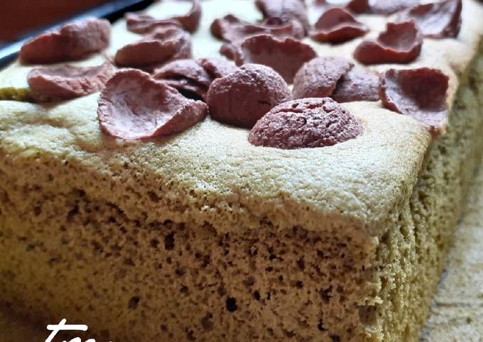 Resep Castella greentea~ cake sehat ala org jepang Anti Gagal