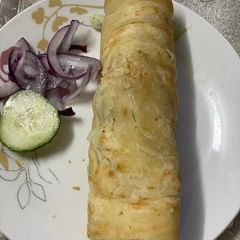 A picture of Chicken paratha roll.