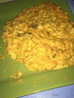 A picture of Porriage ukwa with dry fish.