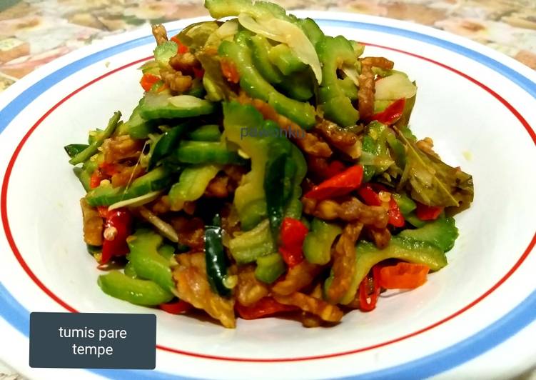 184.Pare Tempe Tumis Pedas