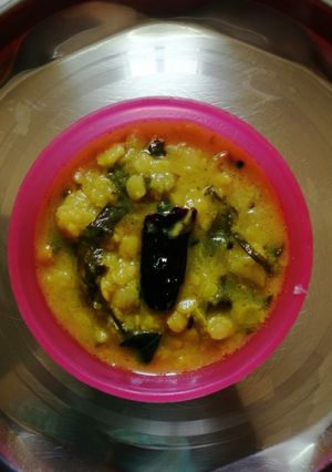 A picture of Spinach daal (palakura pappu).