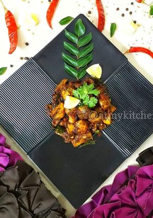 A picture of Mushroom Pepper Fry.