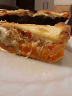 Una foto de Tarta de calabaza y zucchinis