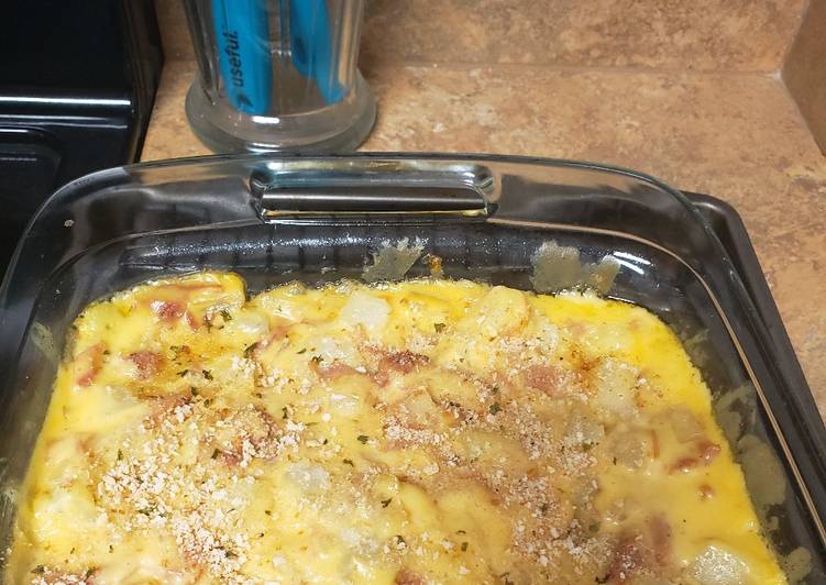 Easiest Way to Make Quick Cheesey ham and potato casserole