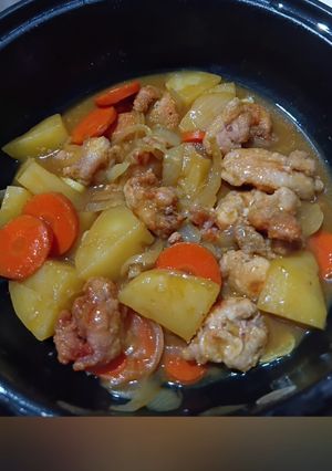 Foto resep Ayam goreng tepung kuah kari jepang