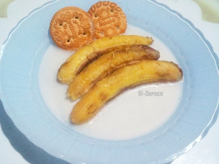 Langkah Gampang Membikin Resep Pisang Panggang Kuah Santan (Khas Bukittinggi) yang  Bikin Ketagihan Anti Ribet, Lezat