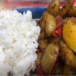 Verduras al horno con arroz