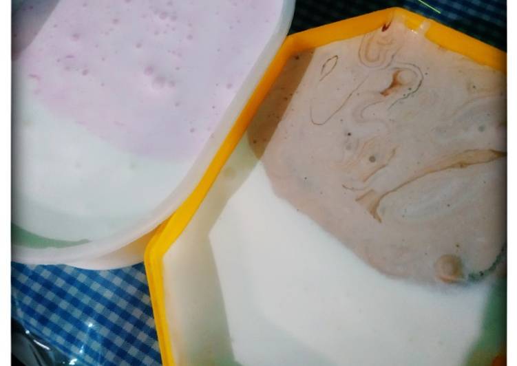 Langkah Mudah untuk Menyiapkan Es krim susu segar home Made simple Anti Gagal